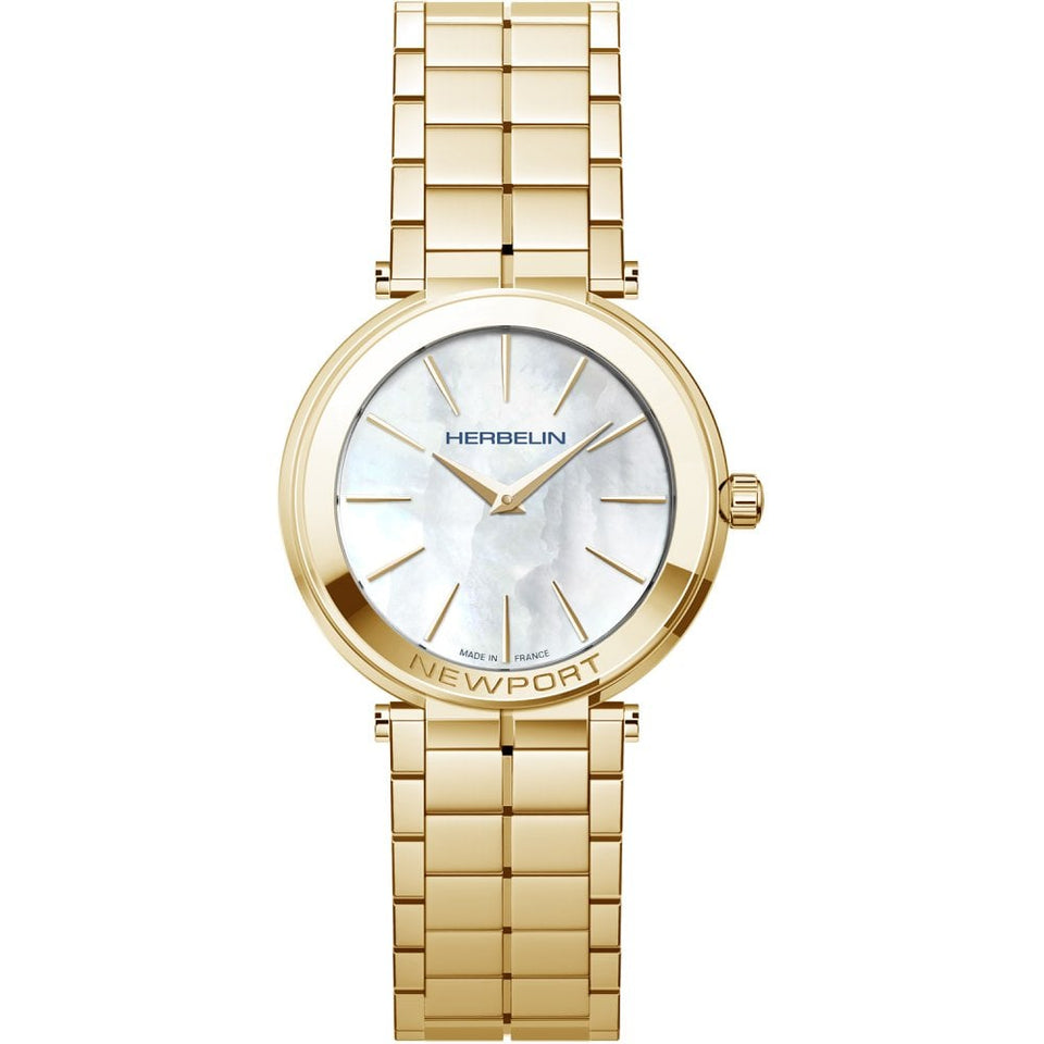Herbelin Ladies NEWPORT SLIM Gold Plated 32mm Watch