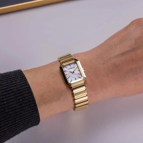 Herbelin Ladies Octagon White Mother Of Pearl Bracelet Watch