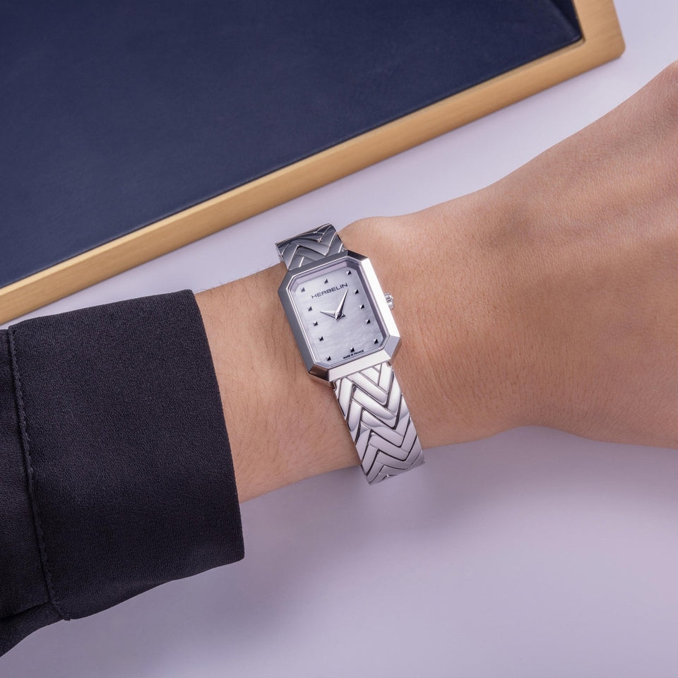 Herbelin Ladies OCTOGONE 20mm Mother of Pearl Quartz Watch
