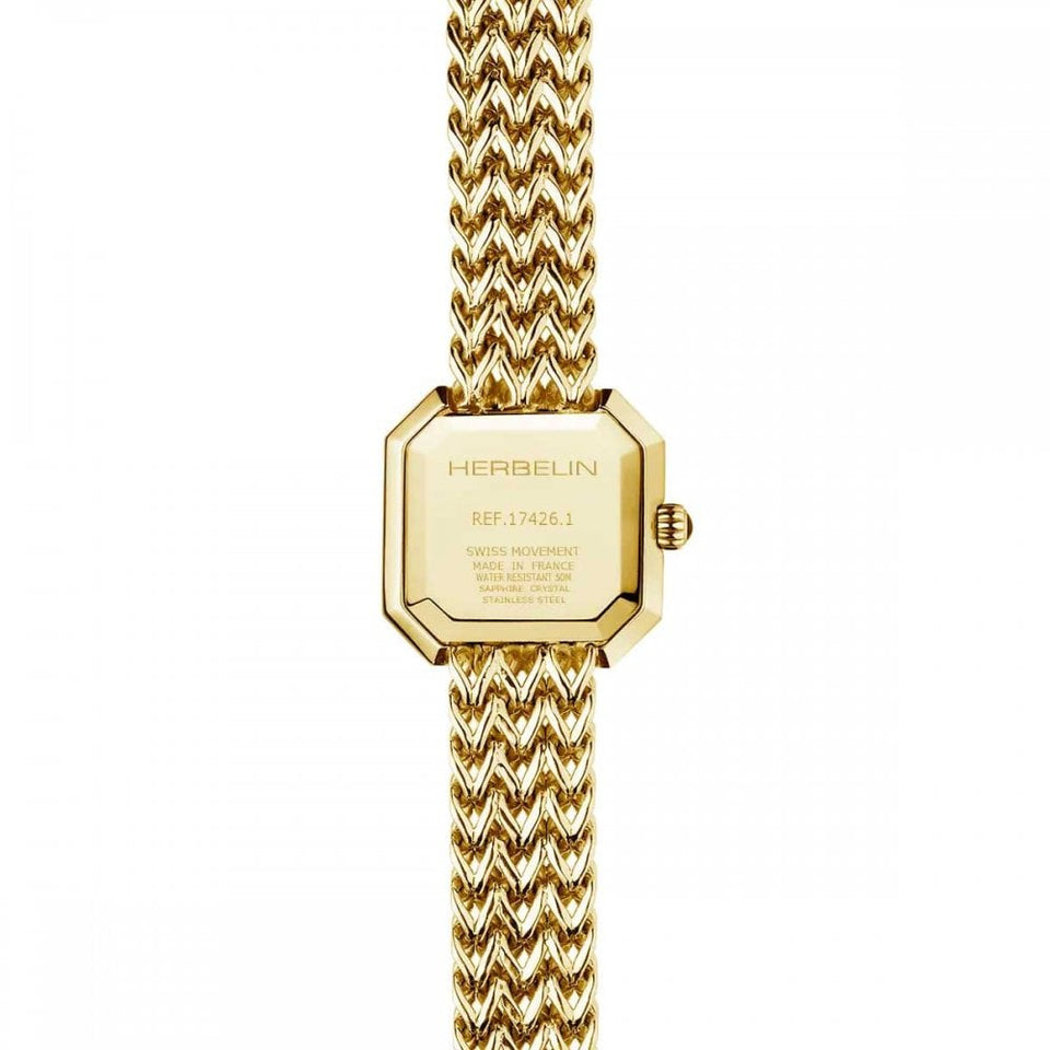 Herbelin Ladies OCTOGONE 22mm Gold PVD Quartz Watch