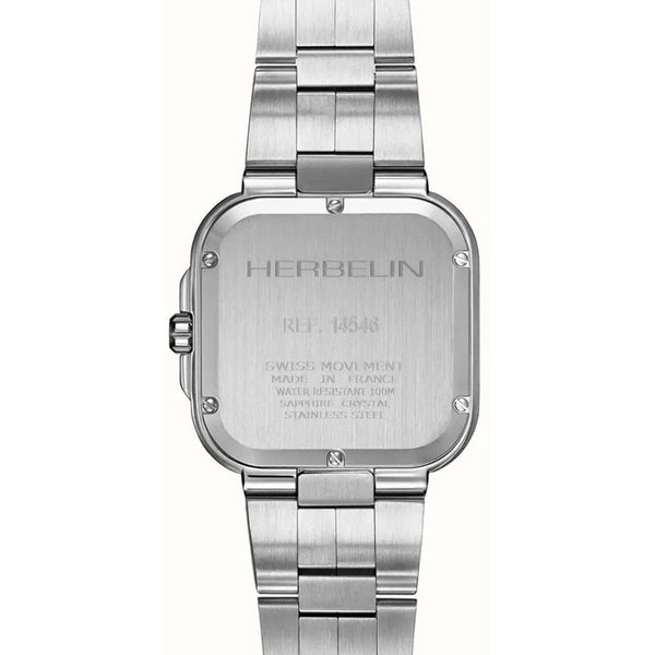 Herbelin Men's CAP CAMARAT Sqaure Black Dial Bracelet Watch