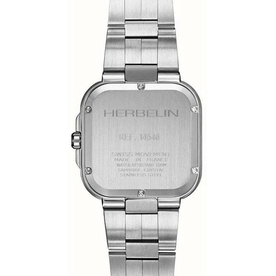 Herbelin Men's CAP CAMARAT Sqaure Black Dial Bracelet Watch