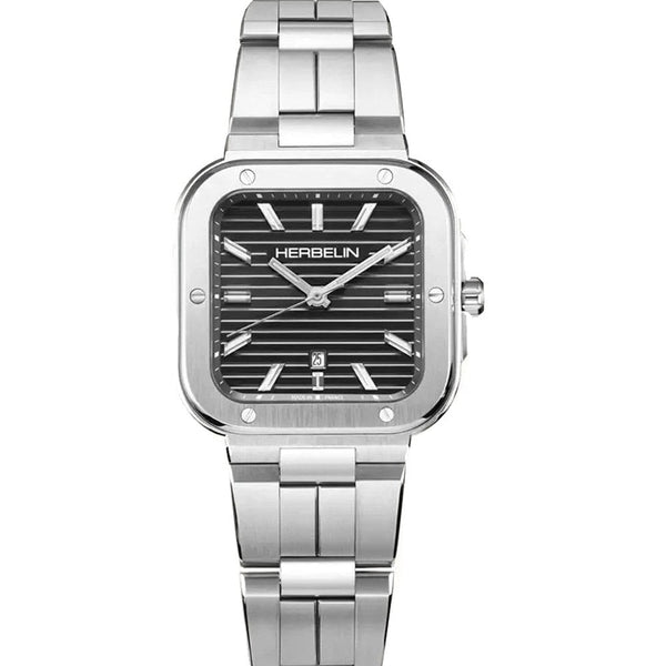 Herbelin Men's CAP CAMARAT Sqaure Black Dial Bracelet Watch