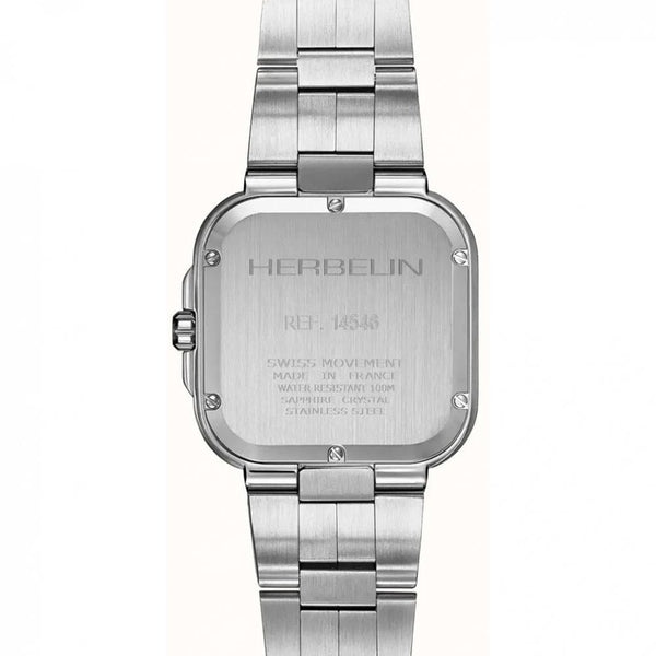 Herbelin Men's CAP CAMARAT Sqaure Blue Dial Bracelet Watch