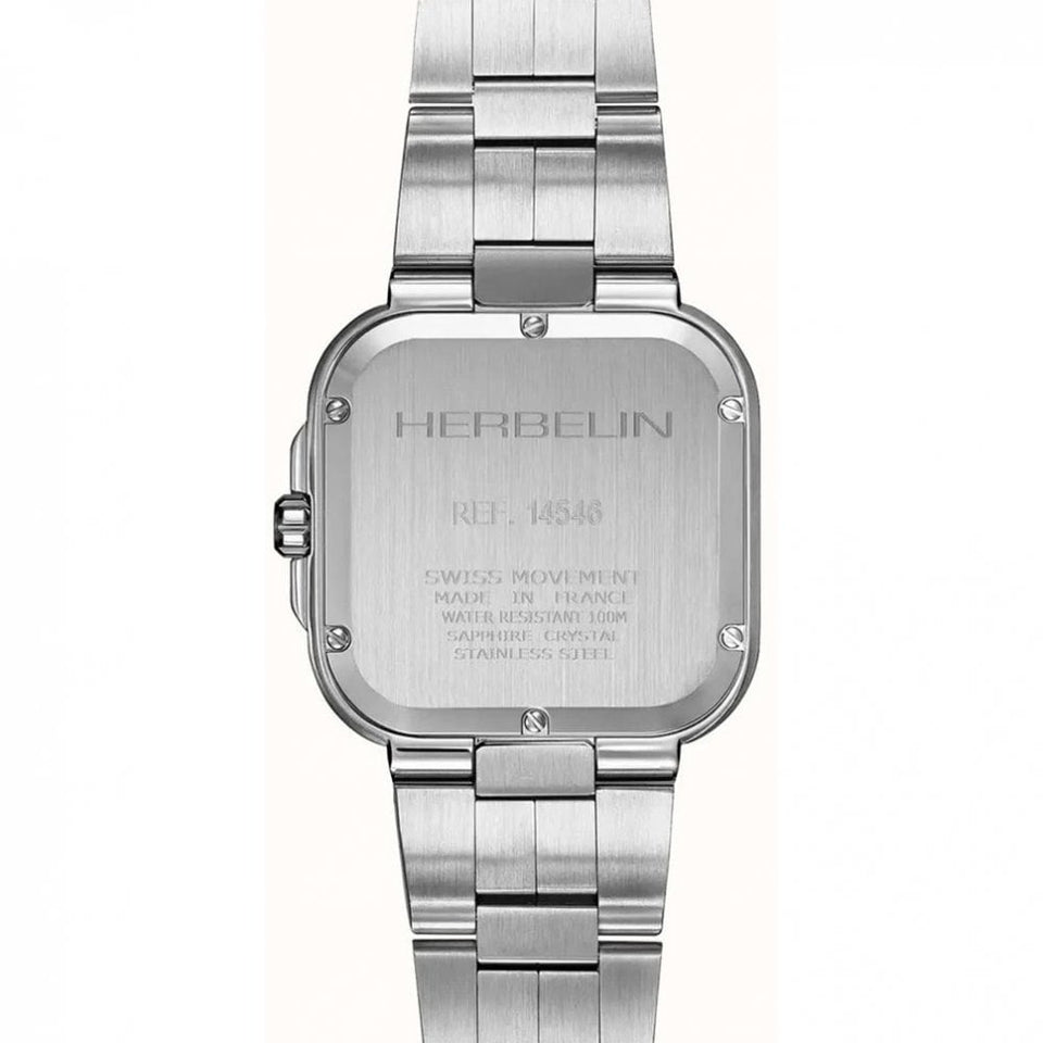 Herbelin Men's CAP CAMARAT Sqaure Blue Dial Bracelet Watch