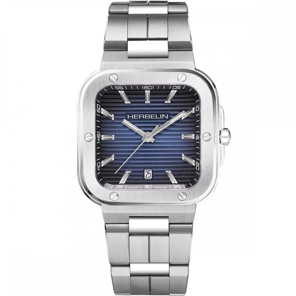 Herbelin Men's CAP CAMARAT SQUARE Blue 39mm Quartz Watch