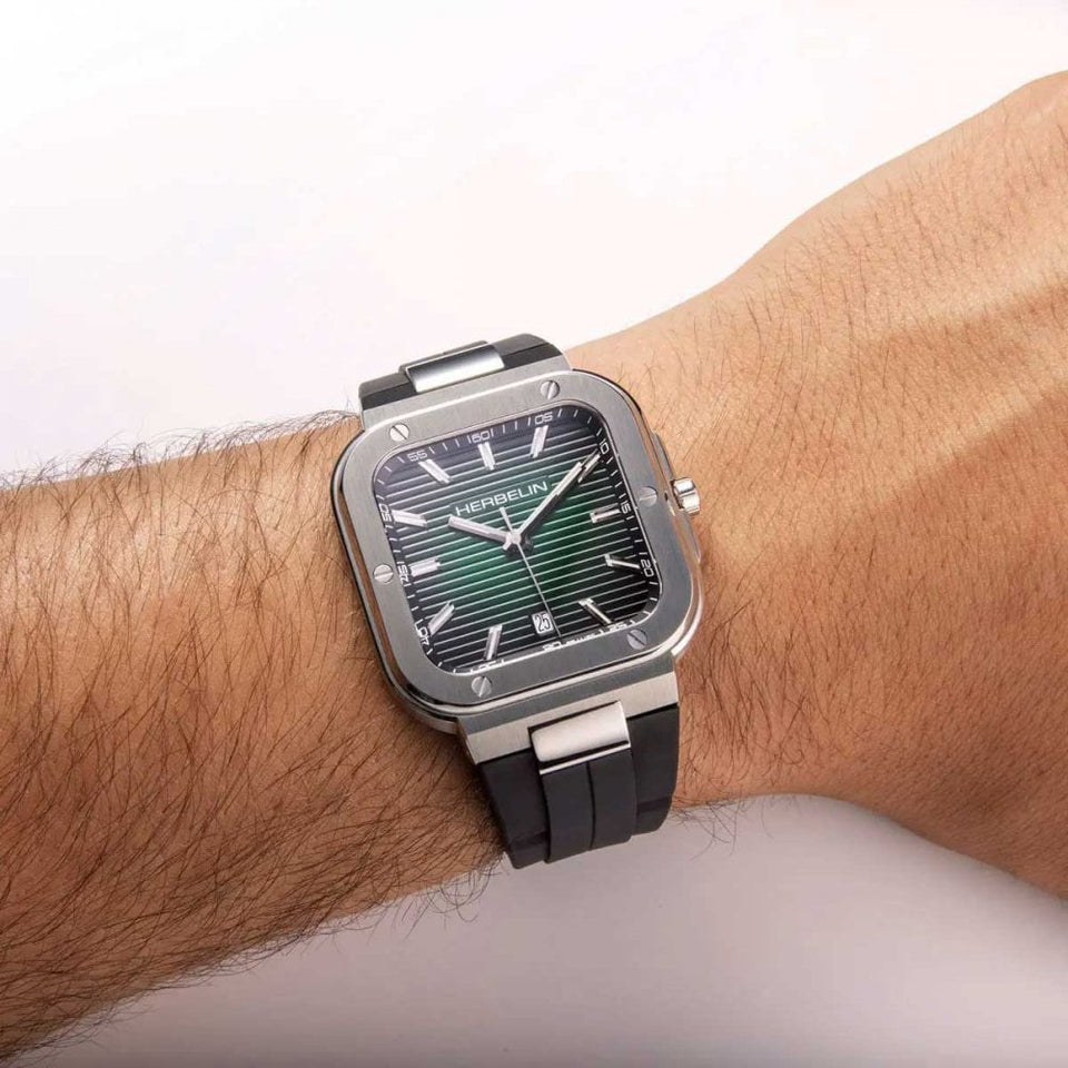 Herbelin Men's CAP CAMARAT SQUARE Green 39mm Quartz Watch