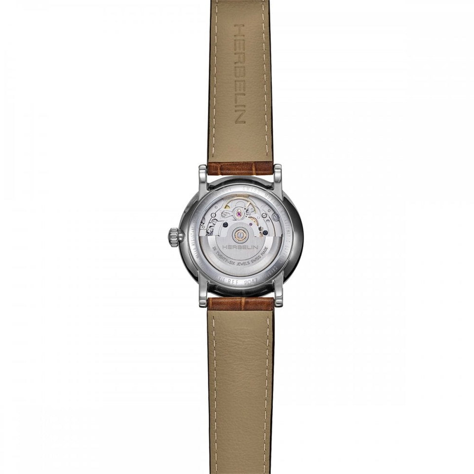 Herbelin Men's INSPIRATION Green Dial Brown Leather Strap Watch