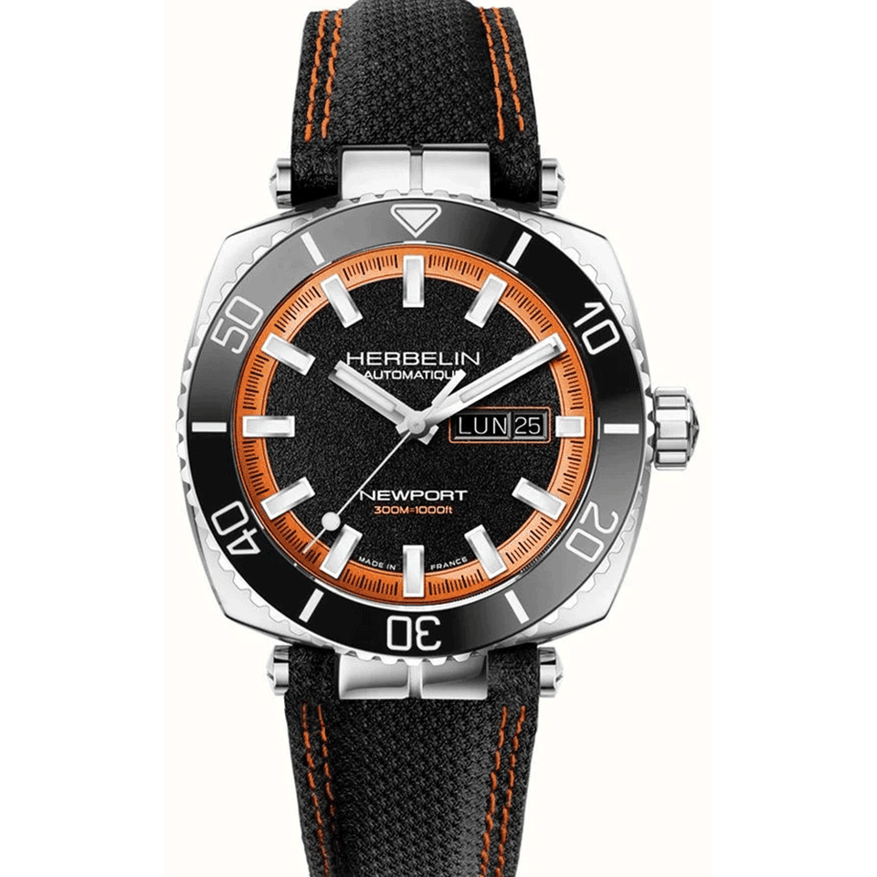 Herbelin Men's Limited Edition NEWPORT Diver Textile Strap Watch