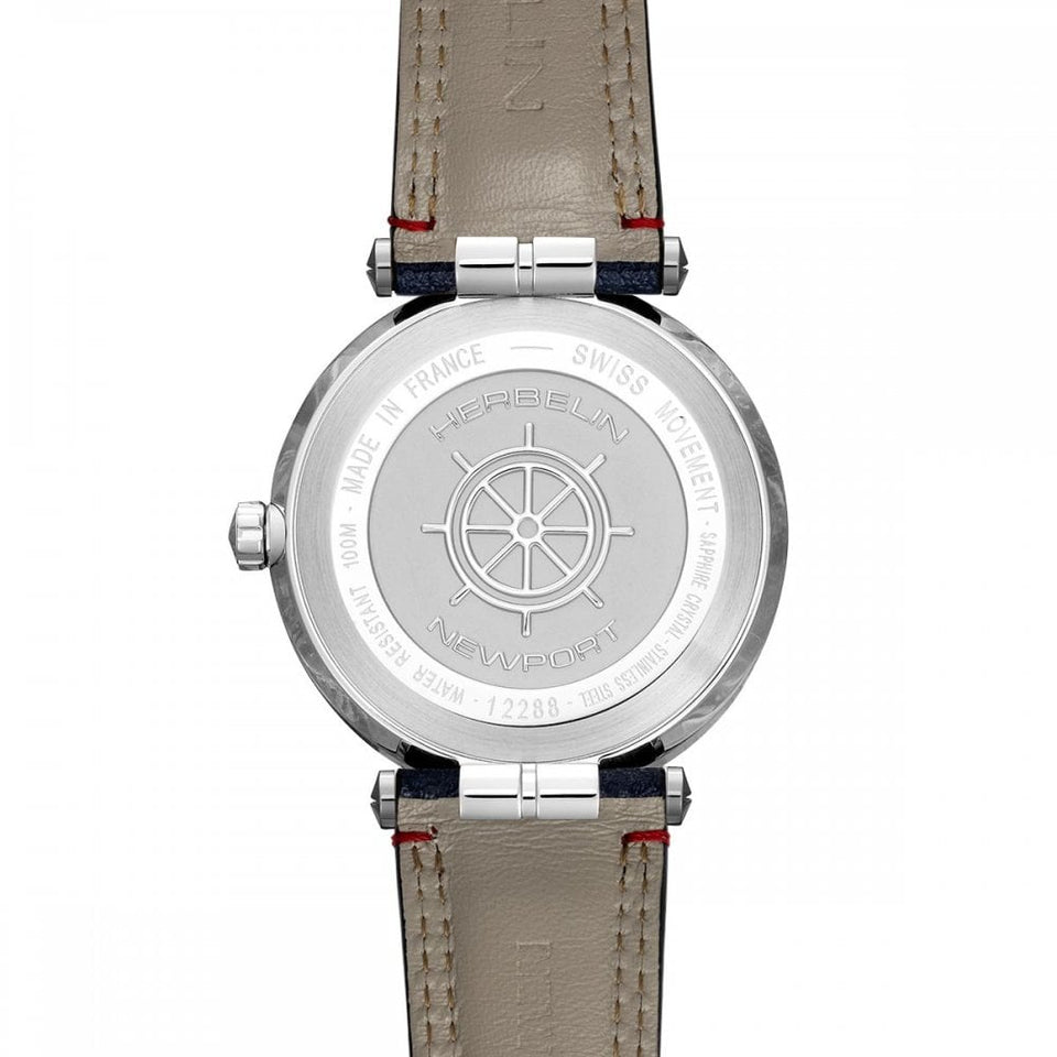 Herbelin Men's NEWPORT 40.5mm Blue Fabric Strap Watch