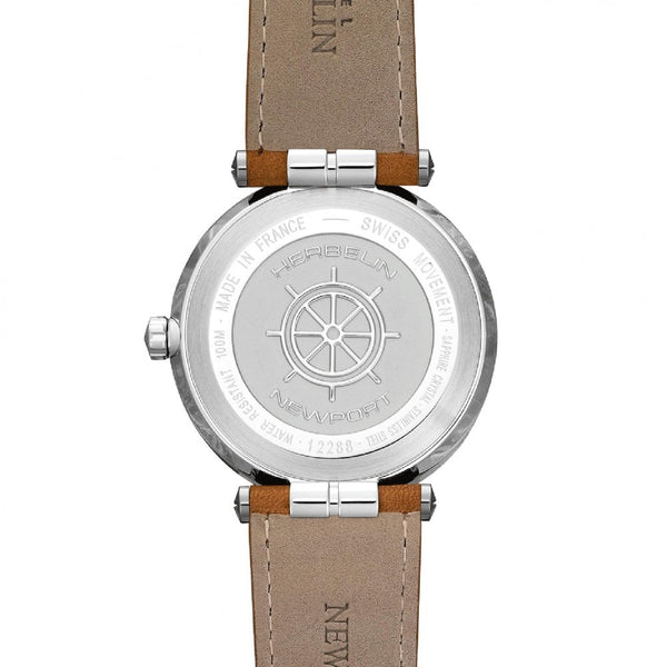 Herbelin Men's NEWPORT 40.5mm Quartz Brown Strap Watch