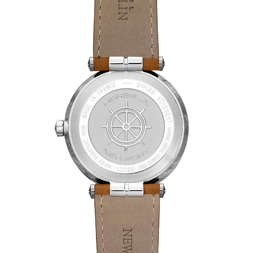 Herbelin Men's NEWPORT 40.5mm Quartz Brown Strap Watch