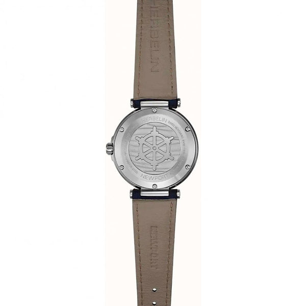 Herbelin Men's NEWPORT Blue Dial Leather Strap Watch
