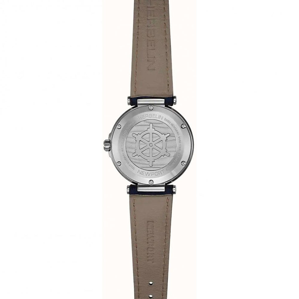 Herbelin Men's NEWPORT Blue Dial Leather Strap Watch