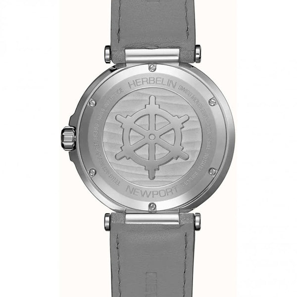 Herbelin Men's NEWPORT Grey Dial Leather Strap Watch