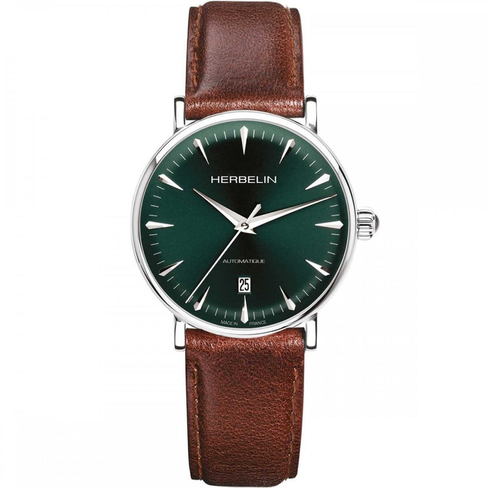 Herbelin Men's VINTAGE INSPIRATION 40mm Automatic Green Dial Watch