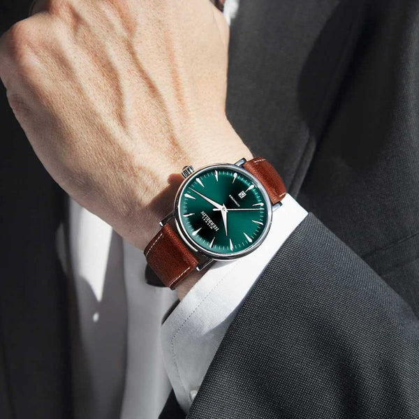 Herbelin Men's VINTAGE INSPIRATION 40mm Automatic Green Dial Watch