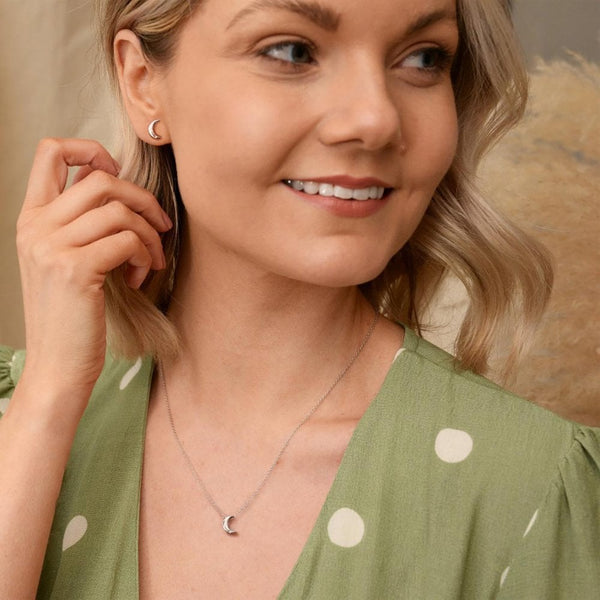 Hot Diamonds Amulet Crescent Moon Stud Earrings