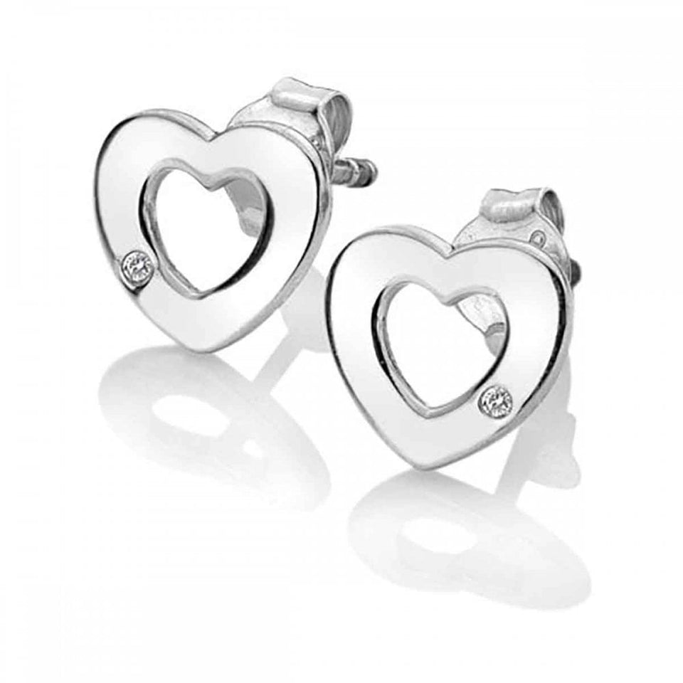 Hot Diamonds Amulet Open Heart Stud Earrings