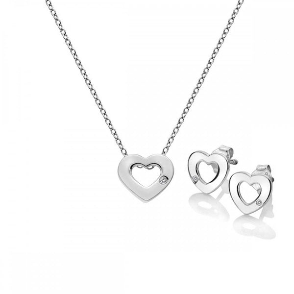 Hot Diamonds Amulets Hearts Earring and Necklace Set