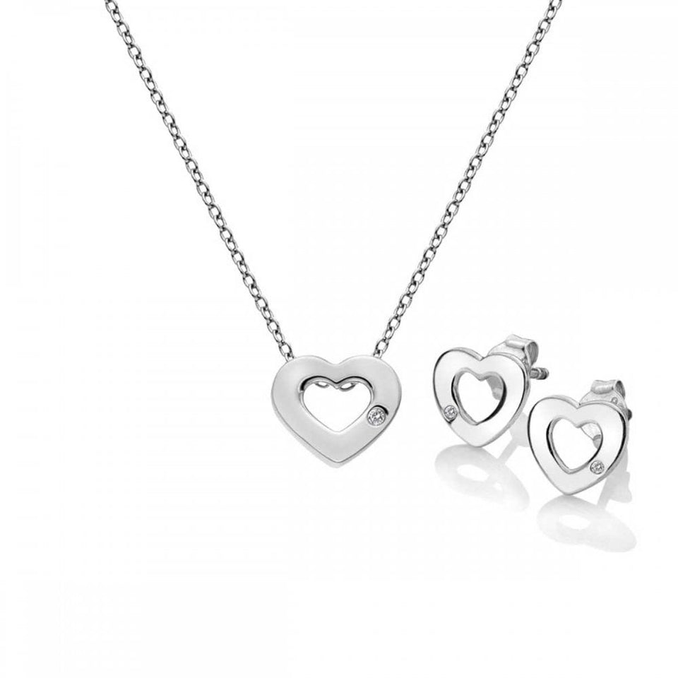 Hot Diamonds Amulets Hearts Earring and Necklace Set
