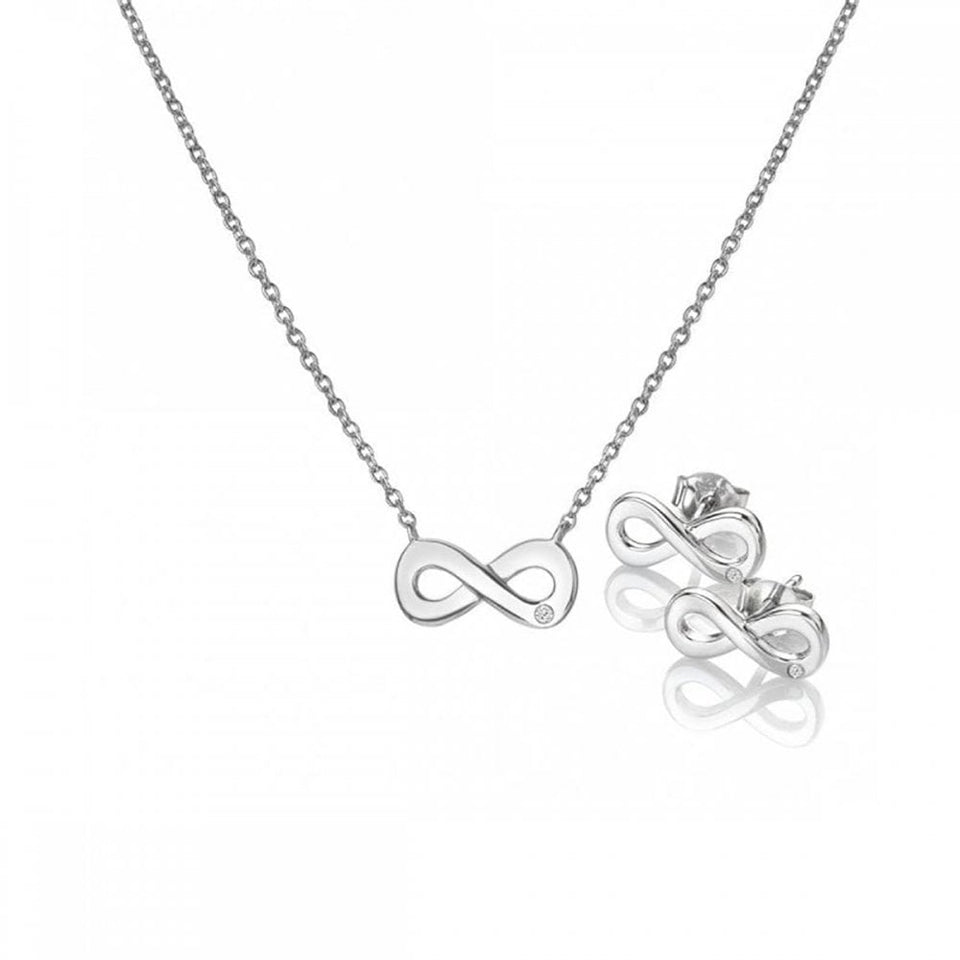 Hot Diamonds Amulets Infinity Earring And Necklace Set