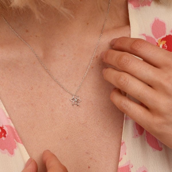 Hot Diamonds Amulets Open Flower Necklace