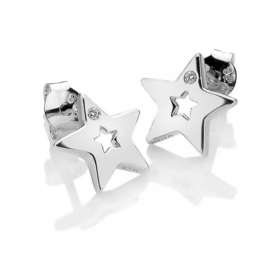 Hot Diamonds Amulets Open Star Stud Earrings