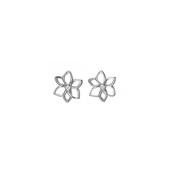 Hot Diamonds Amulets Sterling Silver Flower Stud Earrings