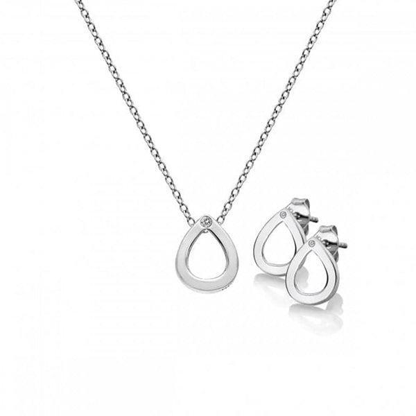 Hot Diamonds Amulets TearDrop Necklace & Earring Set