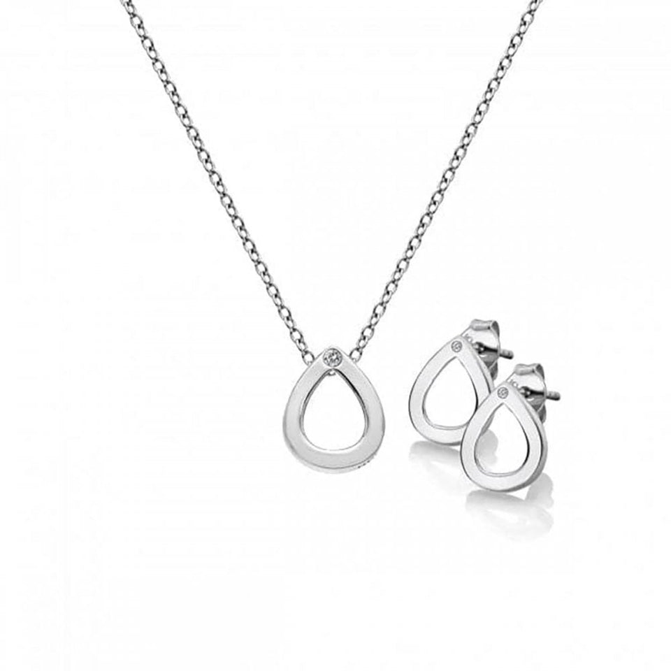Hot Diamonds Amulets TearDrop Necklace & Earring Set