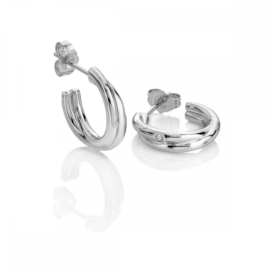 Hot Diamonds Aura Twist Huggie Hoop Earrings