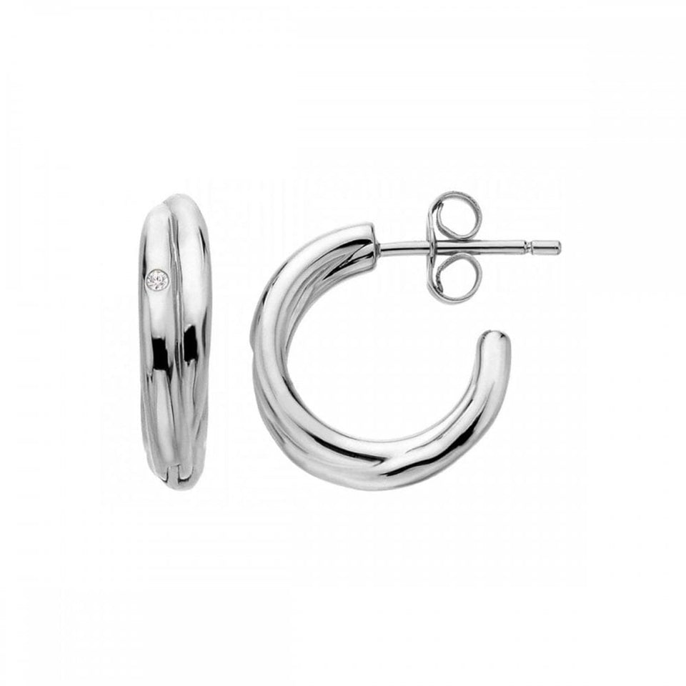 Hot Diamonds Aura Twist Huggie Hoop Earrings