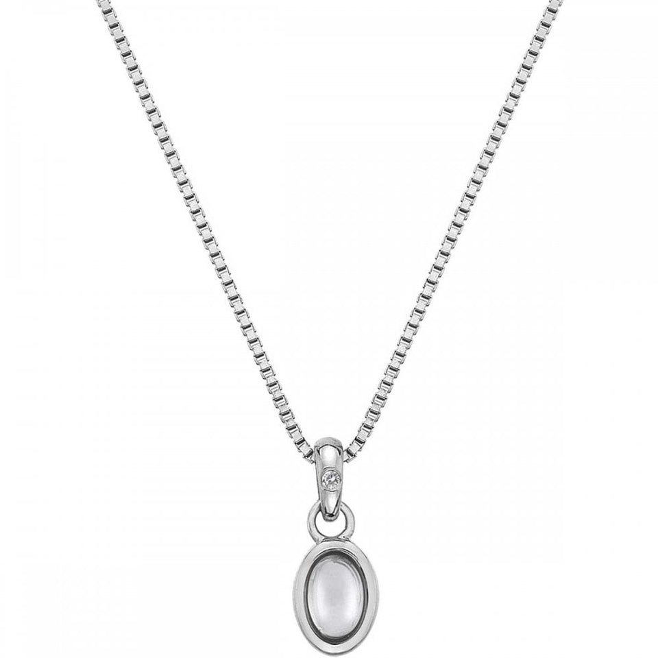 Hot Diamonds Birthstone April Topaz Oval Necklace