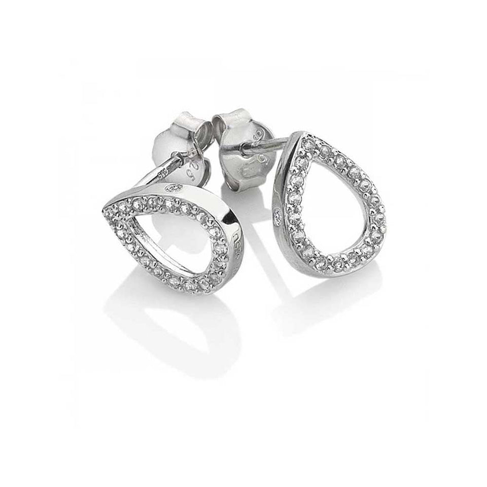 Hot Diamonds Bliss Open Teardrop Topaz Stud Earrings