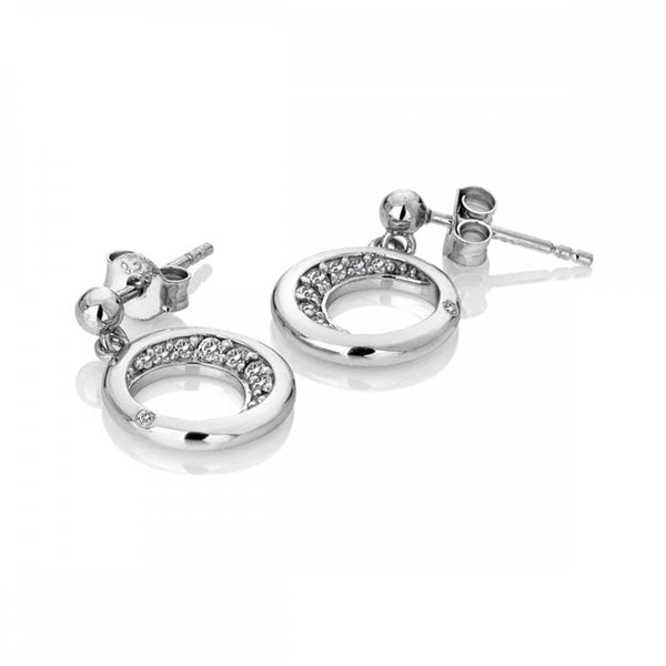 Hot Diamonds Celestial Quarter Moon Topaz Drop Earrings