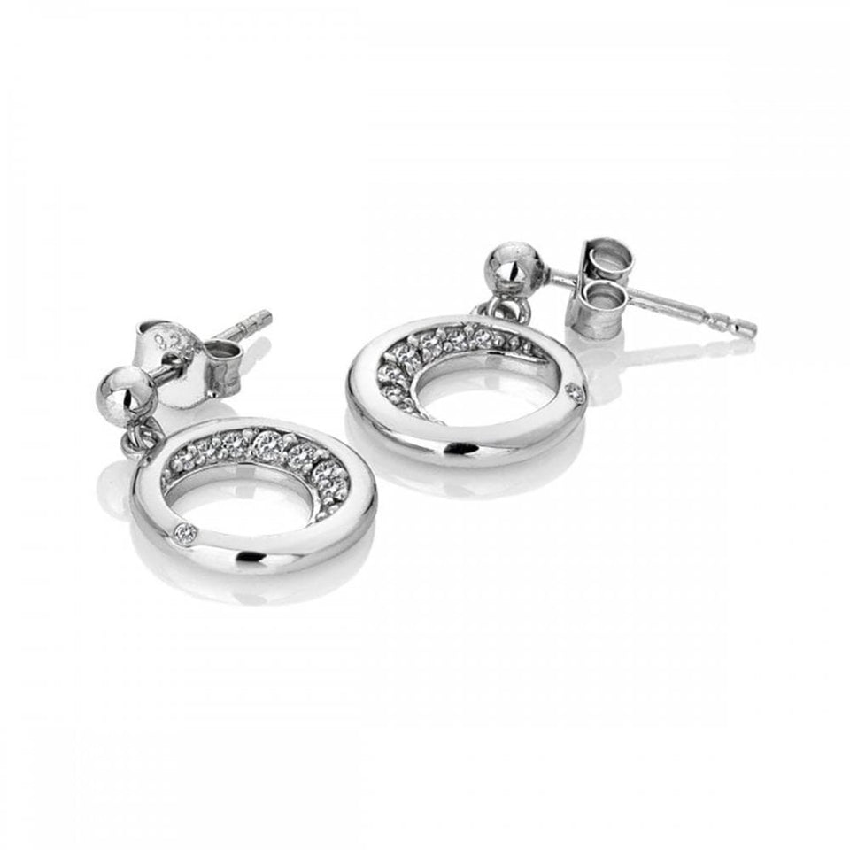 Hot Diamonds Celestial Quarter Moon Topaz Drop Earrings