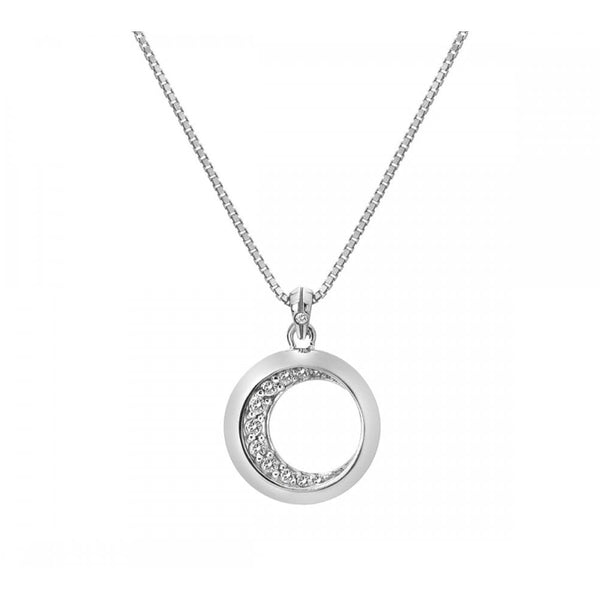 Hot Diamonds Celestial Quarter Moon Topaz Necklace
