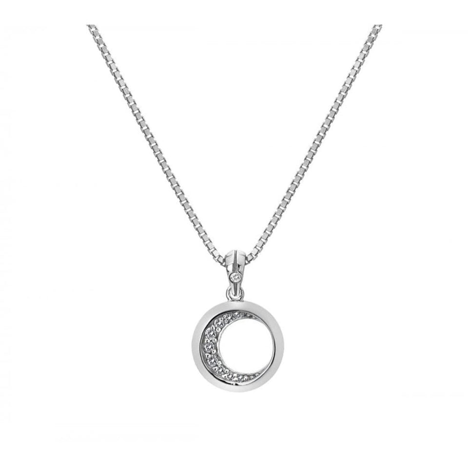 Hot Diamonds Celestial Quarter Moon Topaz Small Necklace