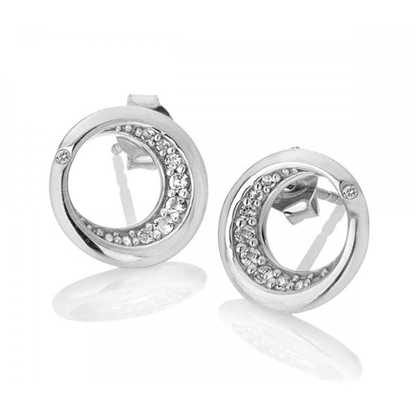 Hot Diamonds Celestial Quarter Moon Topaz Stud Earrings