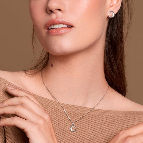 Hot Diamonds Celestial Quarter Moon Topaz Stud Earrings