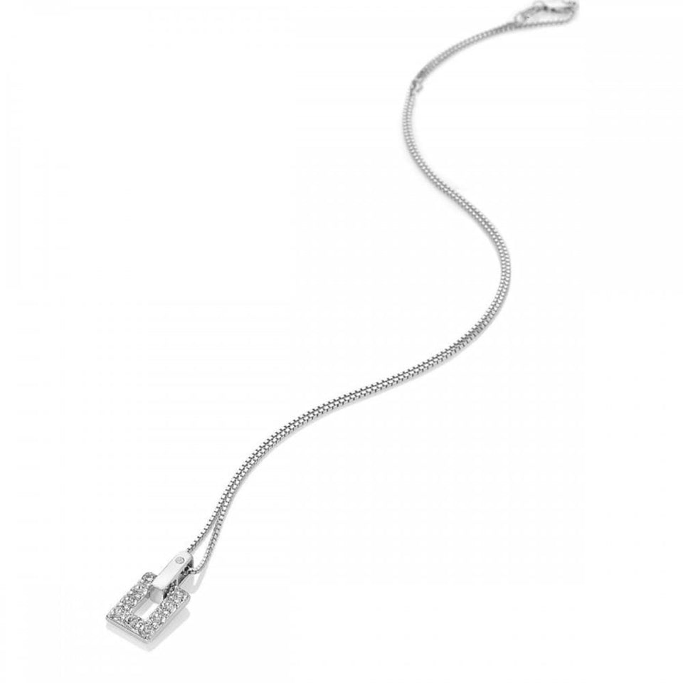 Hot Diamonds Echo Sqaure Topaz Necklace