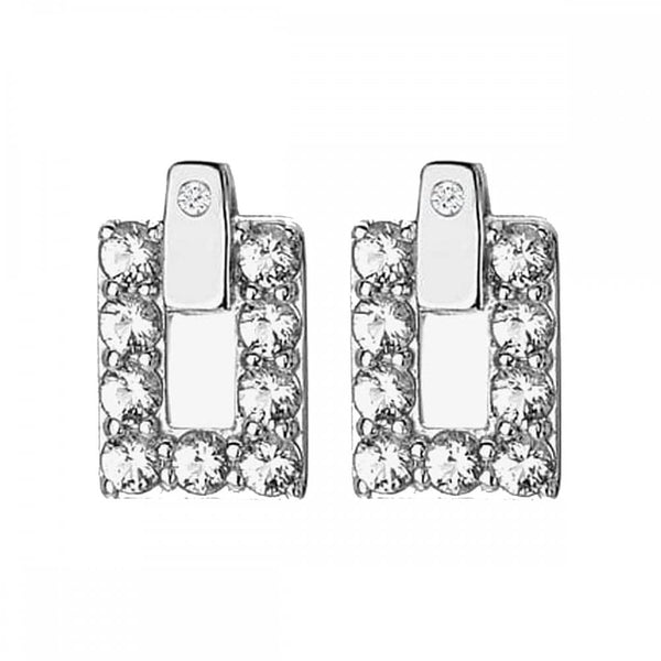 Hot Diamonds Echo Sqaure Topaz Stud Earrings