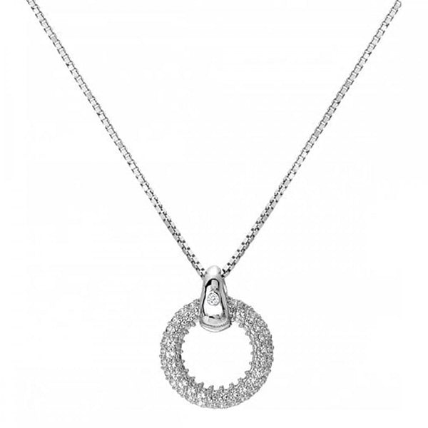Hot Diamonds Forever Circle Topaz Necklace
