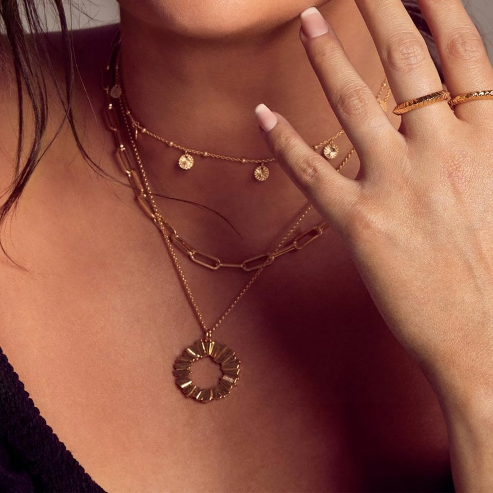 Hot Diamonds Golden Edit 18ct Gold Plated Believe Pendant