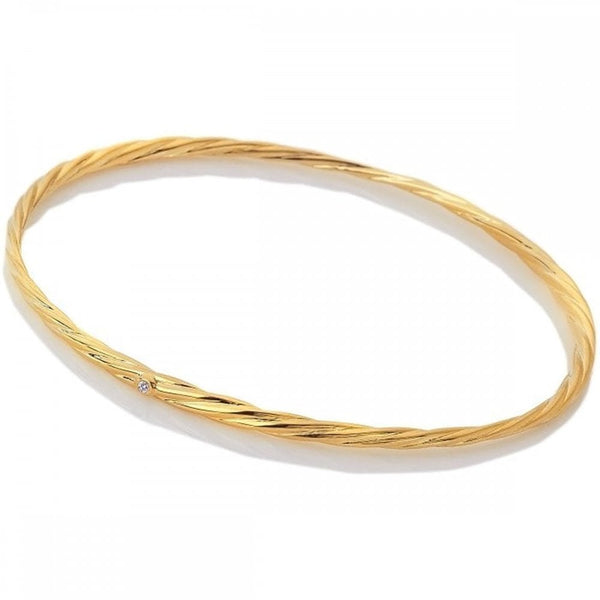 Hot Diamonds Golden Edit 18ct Gold Plated Entwine Bangle