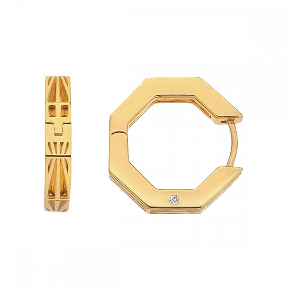 Hot Diamonds Golden Edit 18ct Gold Plated Hope Earrings