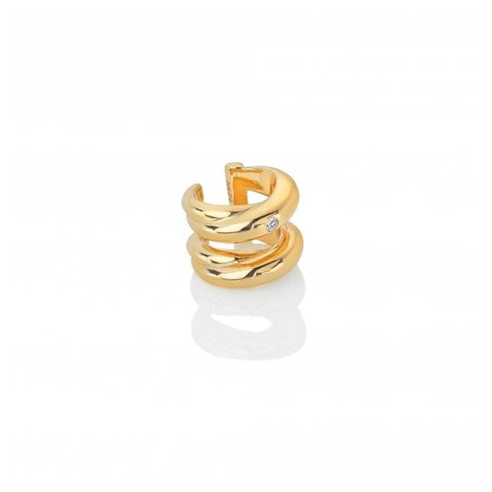 Hot Diamonds Golden Edit 18ct Gold Plated Soul Entwine Double Ear Cuff