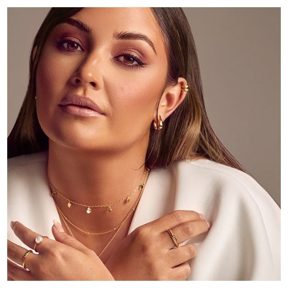 Hot Diamonds Golden Edit 18ct Gold Plated Soul Entwine Double Ear Cuff