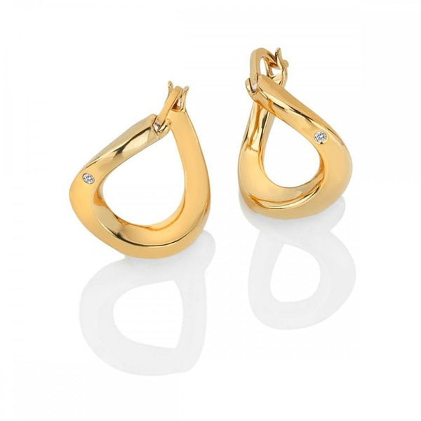 Hot Diamonds Golden Edit 18ct Gold Plated Soul Twist Earrings